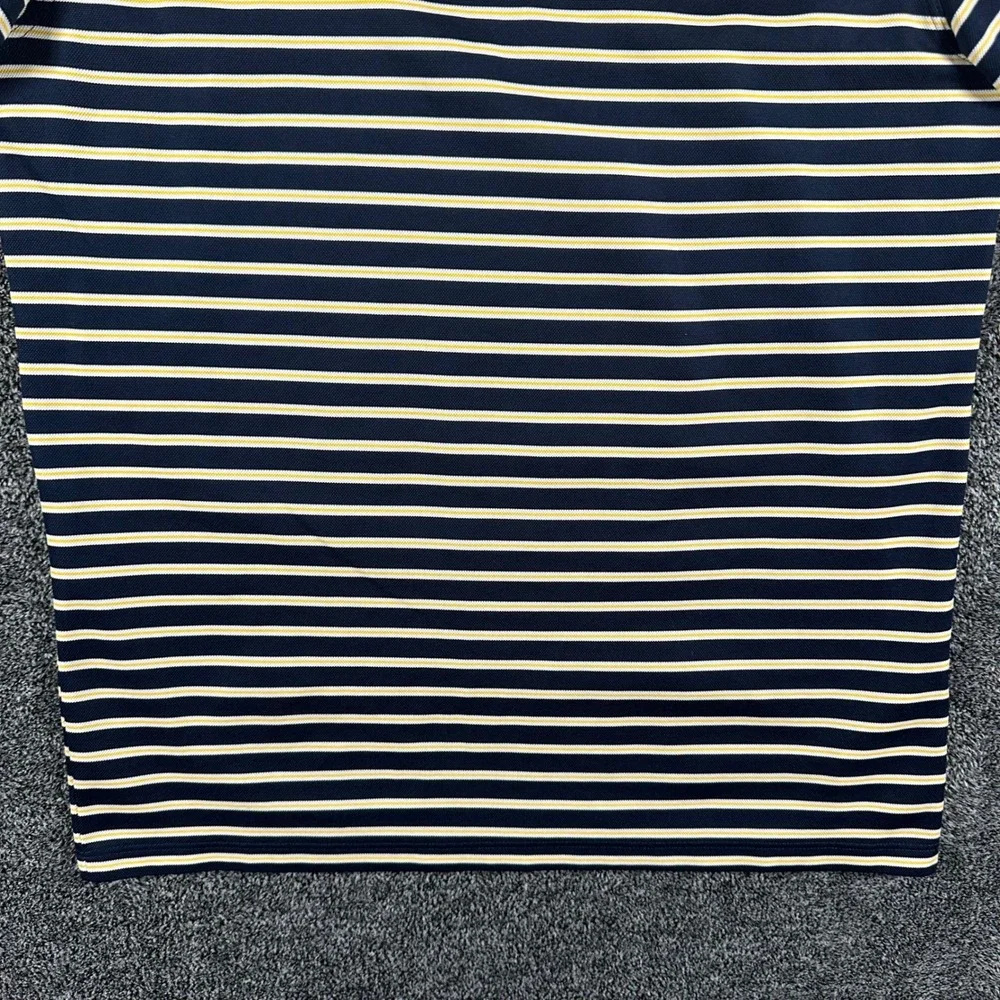 Michigan Wolverines Jordan Polo Shirt Mens S Navy NCAA Football Dri-FIT Striped